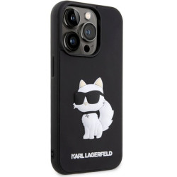 Karl Lagerfeld KLHCP14L3DRKHNK Rubber Choupette 3D Hardcase for iPhone 14 Pro 6.1" / black