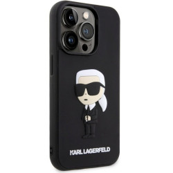Karl Lagerfeld KLHCP14L3DRKINK Rubber Ikonik 3D Hardcase for iPhone 14 Pro 6.1" / black