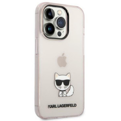 Karl Lagerfeld KLHCP14LCTTRI Hardcase for iPhone 14 Pro 6,1" / pink transparent
