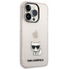 Karl Lagerfeld KLHCP14LCTTRI Hardcase for iPhone 14 Pro 6,1" / pink transparent
