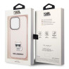 Karl Lagerfeld KLHCP14LCTTRI Hardcase for iPhone 14 Pro 6,1" / pink transparent