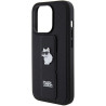 Karl Lagerfeld KLHCP14LGSACHPK Gripstand Saffiano Choupette Case for iPhone 14 Pro 6.1" / black