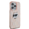 Karl Lagerfeld KLHCP14LHKLPCHP Hardcase IML Choupette Head & Monogram for iPhone 14 Pro 6.1" / pink