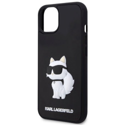 Karl Lagerfeld KLHCP14M3DRKHNK Rubber Choupette 3 Hardcase for iPhone 14 Plus / 15 Plus 6.7" / black