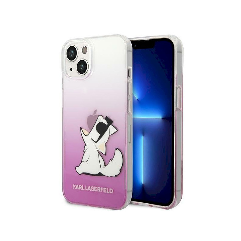 Karl Lagerfeld KLHCP14MCFNRCPI Hardcase for iPhone 14 Plus / 15 Plus 6,7" / pink