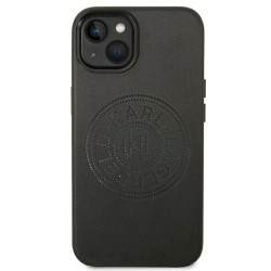 Karl Lagerfeld KLHCP14MFWHK Hardcase Leather Perforated Lo for iPhone 14 Plus / 15 Plus 6,7" / black
