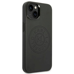 Karl Lagerfeld KLHCP14MFWHK Hardcase Leather Perforated Lo for iPhone 14 Plus / 15 Plus 6,7" / black