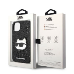 Karl Lagerfeld KLHCP14MG2CPK Hardcase Glitter Choupette Pa for iPhone 14 Plus / 15 Plus 6,7" / black