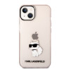 Karl Lagerfeld KLHCP14MHNCHTCP Ikonik Choupette hardcase for iPhone 14 Plus / 15 Plus 6.7" / pink