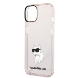 Karl Lagerfeld KLHCP14MHNCHTCP Ikonik Choupette hardcase for iPhone 14 Plus / 15 Plus 6.7" / pink