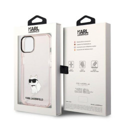 Karl Lagerfeld KLHCP14MHNCHTCP Ikonik Choupette hardcase for iPhone 14 Plus / 15 Plus 6.7" / pink