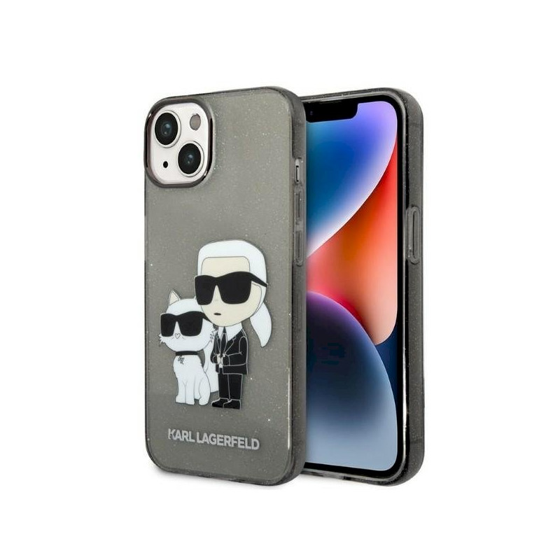 Karl Lagerfeld KLHCP14MHNKCTGK Hardcase Glitter Karl&Choup for iPhone 14 Plus/15 Plus 6.7" / black