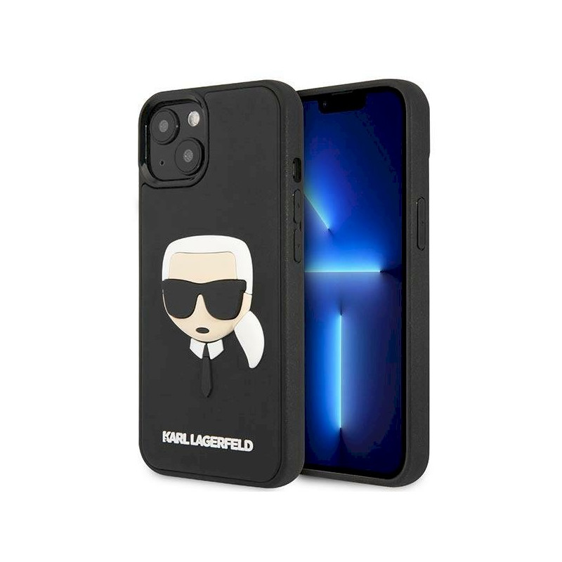 Karl Lagerfeld KLHCP14MKH3DBK Hardcase 3D Rubber Karl`s Head for iPhone 14 Plus/15 Plus 6.7" / black