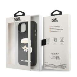 Karl Lagerfeld KLHCP14MKH3DBK Hardcase 3D Rubber Karl`s Head for iPhone 14 Plus/15 Plus 6.7" / black