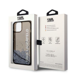 Karl Lagerfeld KLHCP14MLCKVK hardcase Liquid Glitter Elong for iPhone 14 Plus / 15 Plus 6.7" / black