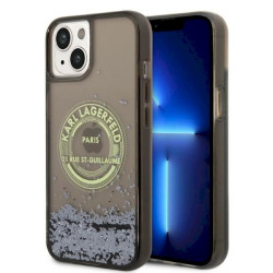Karl Lagerfeld KLHCP14MLCRSGRK Hardcase Liquid Glitter RSG for iPhone 14 Plus / 15 Plus 6.7" / black