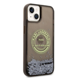 Karl Lagerfeld KLHCP14MLCRSGRK Hardcase Liquid Glitter RSG for iPhone 14 Plus / 15 Plus 6.7" / black