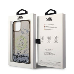 Karl Lagerfeld KLHCP14MLCRSGRK Hardcase Liquid Glitter RSG for iPhone 14 Plus / 15 Plus 6.7" / black