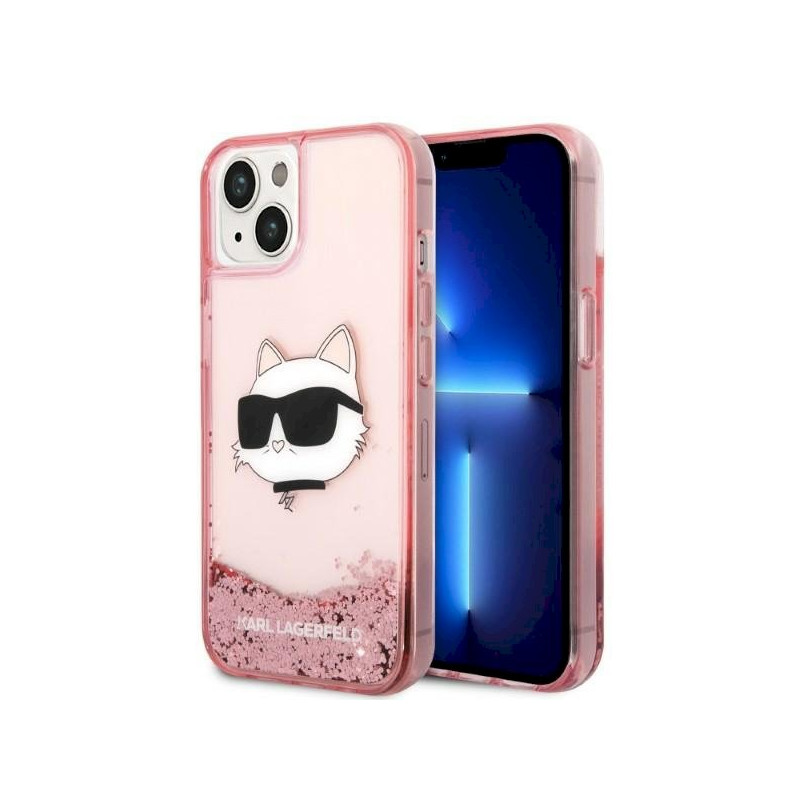 Karl Lagerfeld KLHCP14MLNCHCP Glitter Choupette He Hardcase for iPhone 14 Plus/15 Plus 6,7" / pink