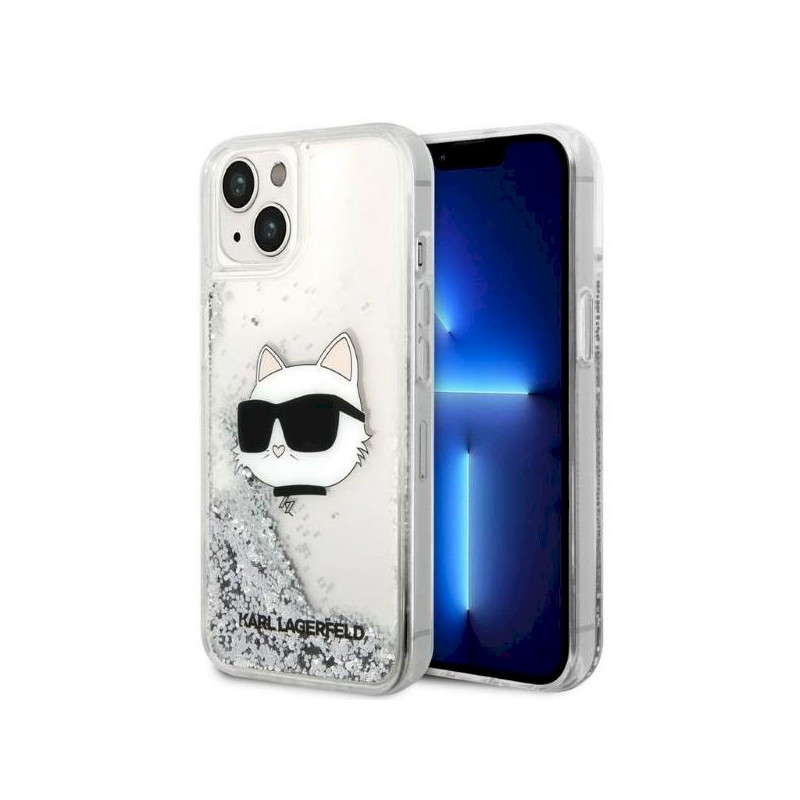 Karl Lagerfeld KLHCP14MLNCHCS Hardcase Glitter Choupette for iPhone 14 Plus/15 Plus 6.7" / silver