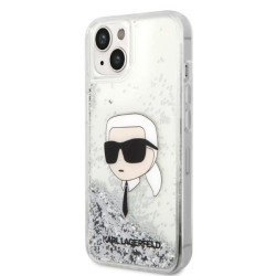 Karl Lagerfeld KLHCP14MLNKHCH Glitter Karl Head Hardcase for iPhone 14 Plus / 15 Plus 6.7" / silver