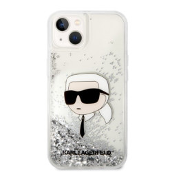 Karl Lagerfeld KLHCP14MLNKHCH Glitter Karl Head Hardcase for iPhone 14 Plus / 15 Plus 6.7" / silver