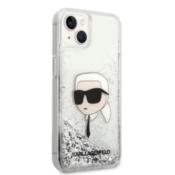Karl Lagerfeld KLHCP14MLNKHCH Glitter Karl Head Hardcase for iPhone 14 Plus / 15 Plus 6.7" / silver