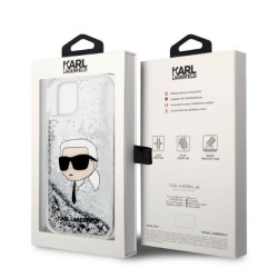 Karl Lagerfeld KLHCP14MLNKHCH Glitter Karl Head Hardcase for iPhone 14 Plus / 15 Plus 6.7" / silver