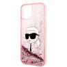 Karl Lagerfeld KLHCP14MLNKHCP Glitter Karl Head Hardcase for iPhone 14 Plus / 15 Plus 6.7" / pink