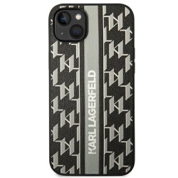 Karl Lagerfeld KLHCP14MPGKLSKG Hardcase for iPhone 14 Plus / 15 Plus 6.7" / grey Monogram Stripe