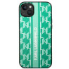 Karl Lagerfeld KLHCP14MPGKLSKN Hardcase Monogram Stripe for iPhone 14 Plus / 15 Plus 6.7" / green