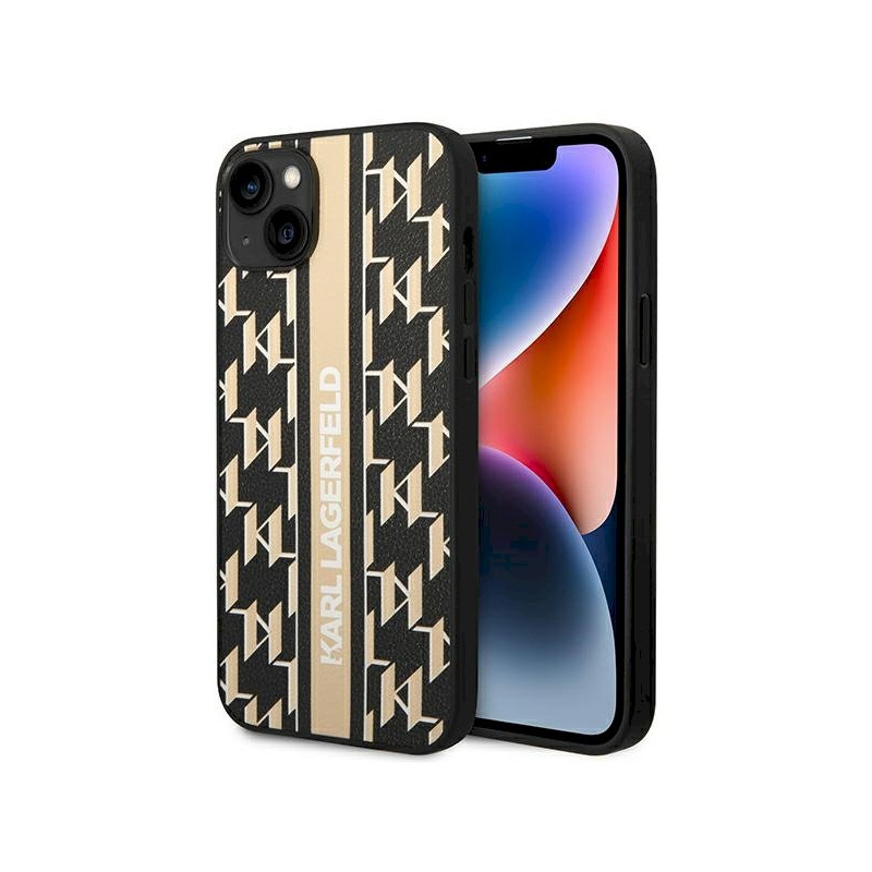 Karl Lagerfeld KLHCP14MPGKLSKW hardcase for iPhone 14 Plus/15 Plus 6.7" / brown Monogram Stripe