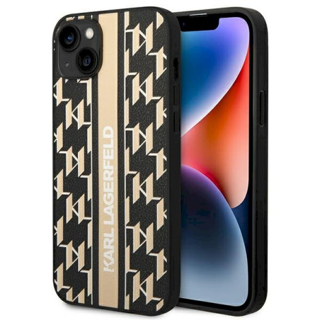 Karl Lagerfeld KLHCP14MPGKLSKW hardcase for iPhone 14 Plus/15 Plus 6.7" / brown Monogram Stripe