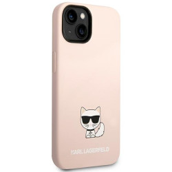Karl Lagerfeld KLHCP14MSLCTPI Silicone Hardcase for iPhone 14 Plus / 15 Plus 6,7" / light pink