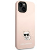 Karl Lagerfeld KLHCP14MSLCTPI Silicone Hardcase for iPhone 14 Plus / 15 Plus 6,7" / light pink