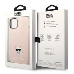 Karl Lagerfeld KLHCP14MSLCTPI Silicone Hardcase for iPhone 14 Plus / 15 Plus 6,7" / light pink