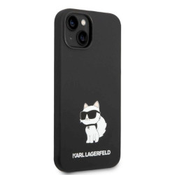 Karl Lagerfeld KLHCP14MSNCHBCK Silicone Choupette Hardcase for iPhone 14 Plus / 15 Plus 6.7" / black