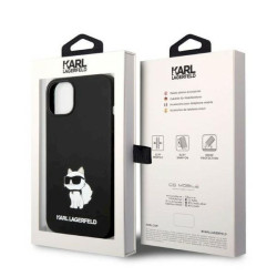 Karl Lagerfeld KLHCP14MSNCHBCK Silicone Choupette Hardcase for iPhone 14 Plus / 15 Plus 6.7" / black