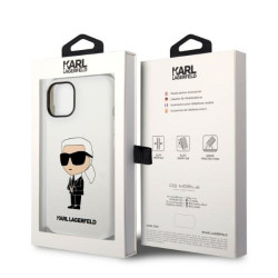 Karl Lagerfeld KLHCP14MSNIKBCH Silicone Ikonik Hardcase for iPhone 14 Plus/15 Plus 6,7" / white