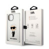 Karl Lagerfeld KLHCP14MSNIKBCH Silicone Ikonik Hardcase for iPhone 14 Plus/15 Plus 6,7" / white
