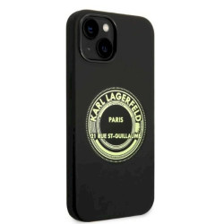 Karl Lagerfeld KLHCP14MSRSGRCK Silicone RSG hardcase for iPhone 14 Plus / 15 Plus 6,7" / black