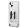 Karl Lagerfeld KLHCP14SLBKLCS Liquid Glitter Big KL Hardcase for iPhone 14/15/13 6,1" / silver