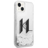Karl Lagerfeld KLHCP14SLBKLCS Liquid Glitter Big KL Hardcase for iPhone 14/15/13 6,1" / silver