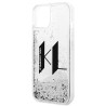 Karl Lagerfeld KLHCP14SLBKLCS Liquid Glitter Big KL Hardcase for iPhone 14/15/13 6,1" / silver