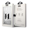 Karl Lagerfeld KLHCP14SLBKLCS Liquid Glitter Big KL Hardcase for iPhone 14/15/13 6,1" / silver