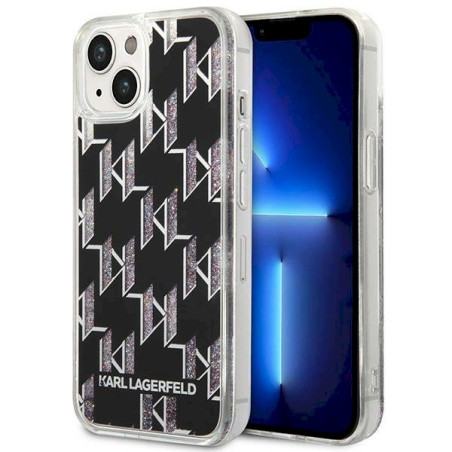 Karl Lagerfeld KLHCP14SLMNMK Hardcase Liquid Glitter Monogram for iPhone 14/15/13 6,1" / black