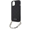 Karl Lagerfeld KLHCP14SSACKLHPK Saffiano Monogram Chai Hardcase for iPhone 14 / 15 / 13 6.1" / black