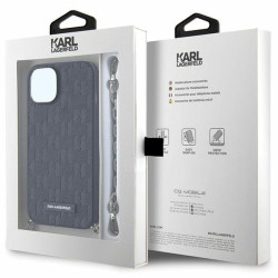 Karl Lagerfeld KLHCP14SSACKLHPK Saffiano Monogram Chai Hardcase for iPhone 14 / 15 / 13 6.1" / black
