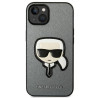 Karl Lagerfeld KLHCP14SSAPKHG Saffiano Karl`s Head P Hardcase for iPhone 14/15/13 6,1" / silver