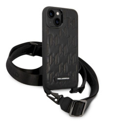 Karl Lagerfeld KLHCP14SSTMMK Hardcase Monogram Plaque Logo Stra for iPhone 14/15/13 6,1" / black